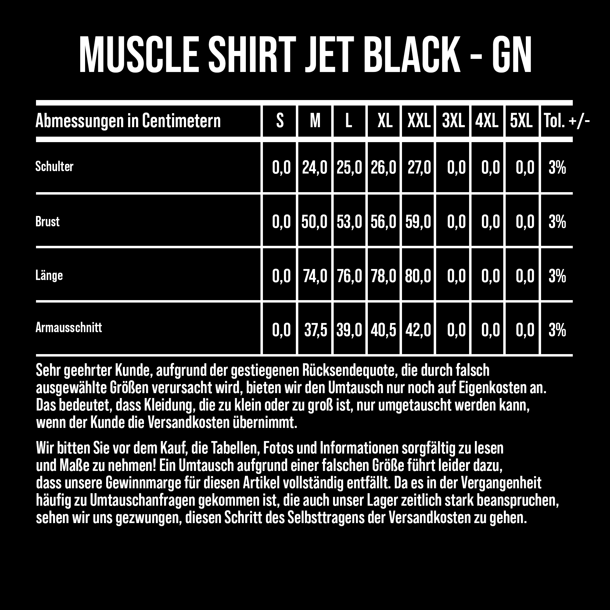 Muscle Shirt Jet Black - GN - Image 3